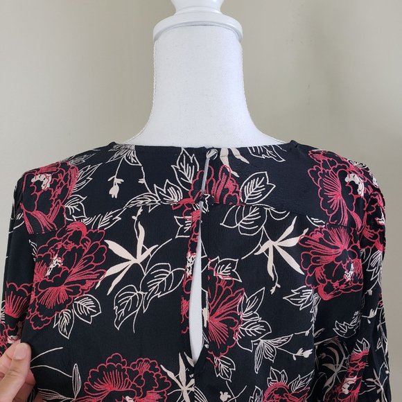 Deby Debo Saphir Floral Print Blouse Black Size Small - Picture 6 of 13